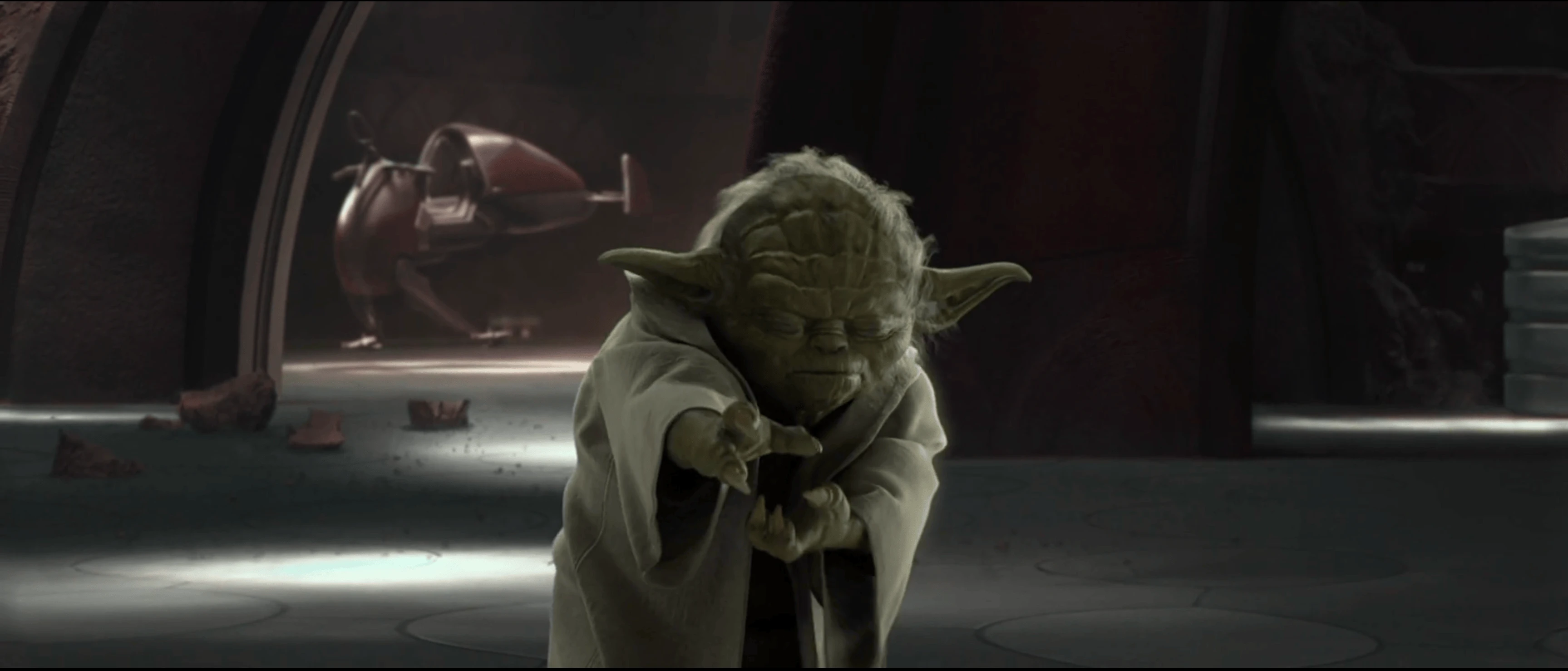 Yoda, fully engaged, without inner resistance